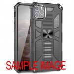 Wholesale Tuff Armor Hybrid Stand Case with Magnetic Plate for LG K22/K22 Plus/K32 (Grey)